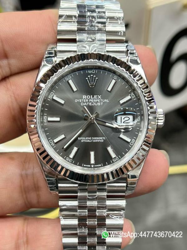 VSF Rolex Super Clone Rolex DateJust 41 126334 0013 Grey Dial on Oyster Bracelet Superclone 3235 Movement 001 VSF Rolex Super Clone Rolex DateJust 41 126334 0013 Grey Dial on Oyster Bracelet Superclone 3235 Movement 001