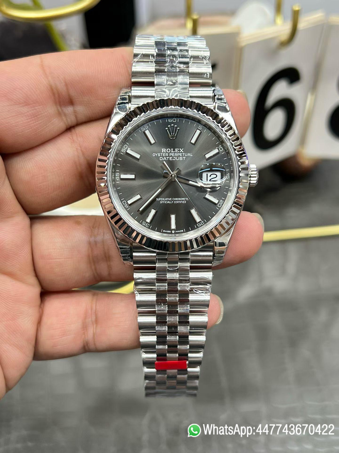 VSF Rolex Super Clone Rolex DateJust 41 126334 0013 Grey Dial on Oyster Bracelet Superclone 3235 Movement 01 VSF Rolex Super Clone Rolex DateJust 41 126334 0013 Grey Dial on Oyster Bracelet Superclone 3235 Movement 01