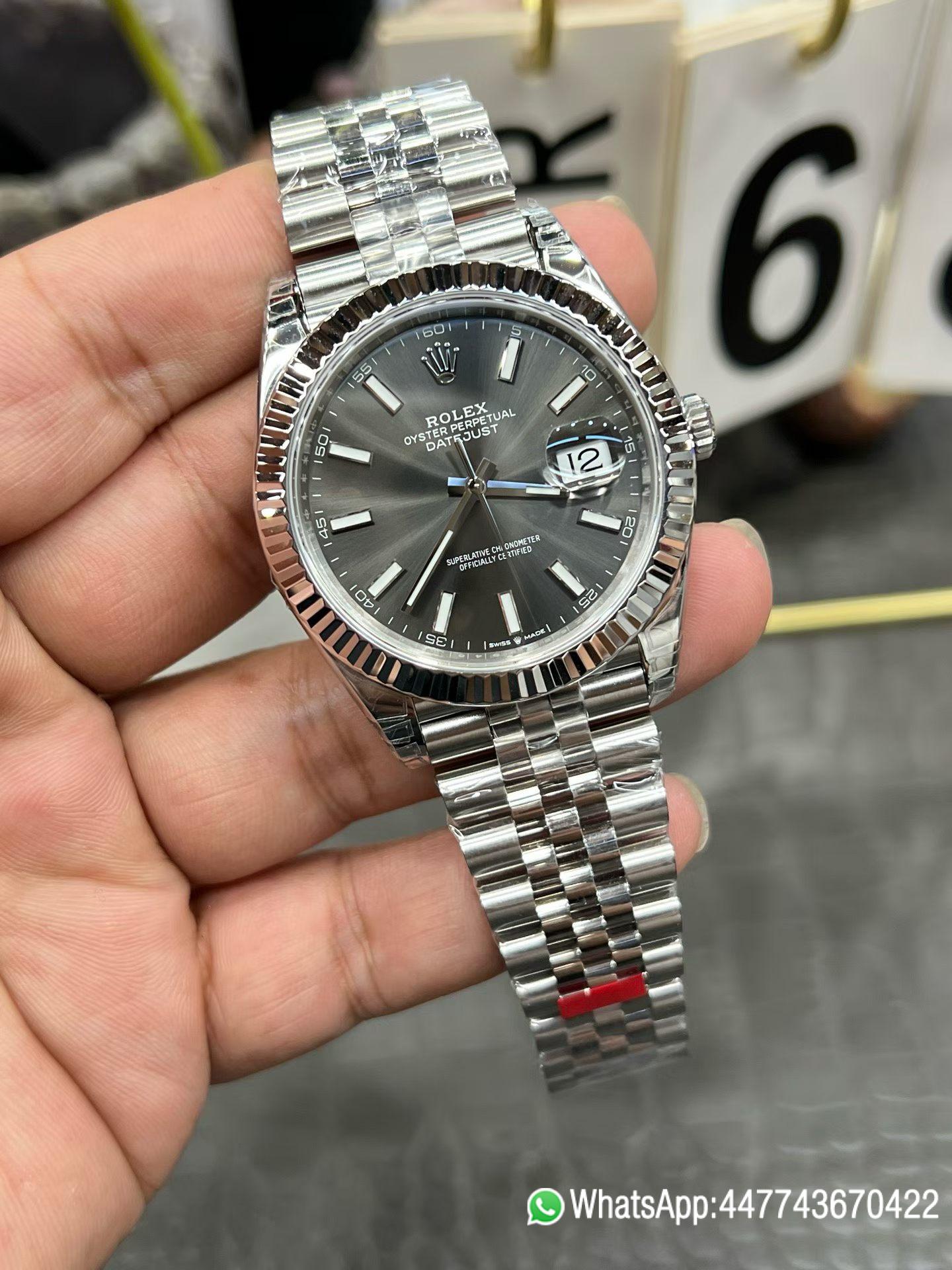 VSF Rolex Super Clone Rolex DateJust 41 126334 0013 Grey Dial on Oyster Bracelet Superclone 3235 Movement 02 VSF Rolex Super Clone Rolex DateJust 41 126334 0013 Grey Dial on Oyster Bracelet Superclone 3235 Movement 02