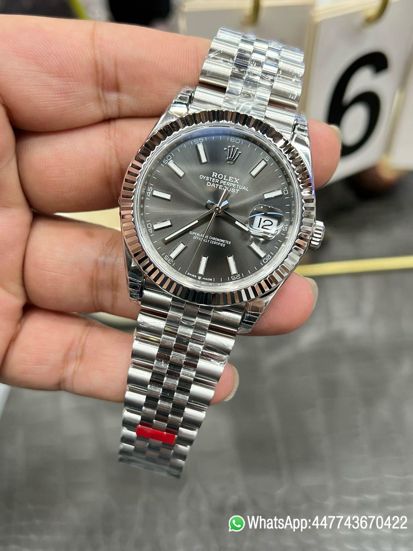 VSF Rolex Super Clone Rolex DateJust 41 126334 0013 Grey Dial on Oyster Bracelet Superclone 3235 Movement 03 VSF Rolex Super Clone Rolex DateJust 41 126334 0013 Grey Dial on Oyster Bracelet Superclone 3235 Movement 03