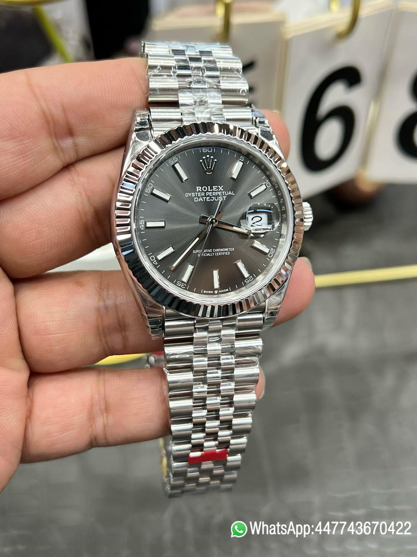 VSF Rolex Super Clone Rolex DateJust 41 126334 0013 Grey Dial on Oyster Bracelet Superclone 3235 Movement 04 VSF Rolex Super Clone Rolex DateJust 41 126334 0013 Grey Dial on Oyster Bracelet Superclone 3235 Movement 04