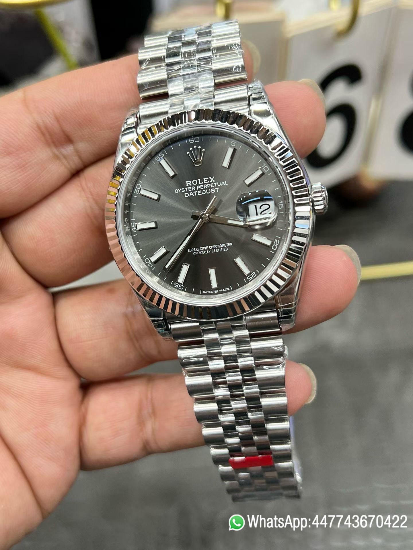 VSF Rolex Super Clone Rolex DateJust 41 126334 0013 Grey Dial on Oyster Bracelet Superclone 3235 Movement 05 VSF Rolex Super Clone Rolex DateJust 41 126334 0013 Grey Dial on Oyster Bracelet Superclone 3235 Movement 05