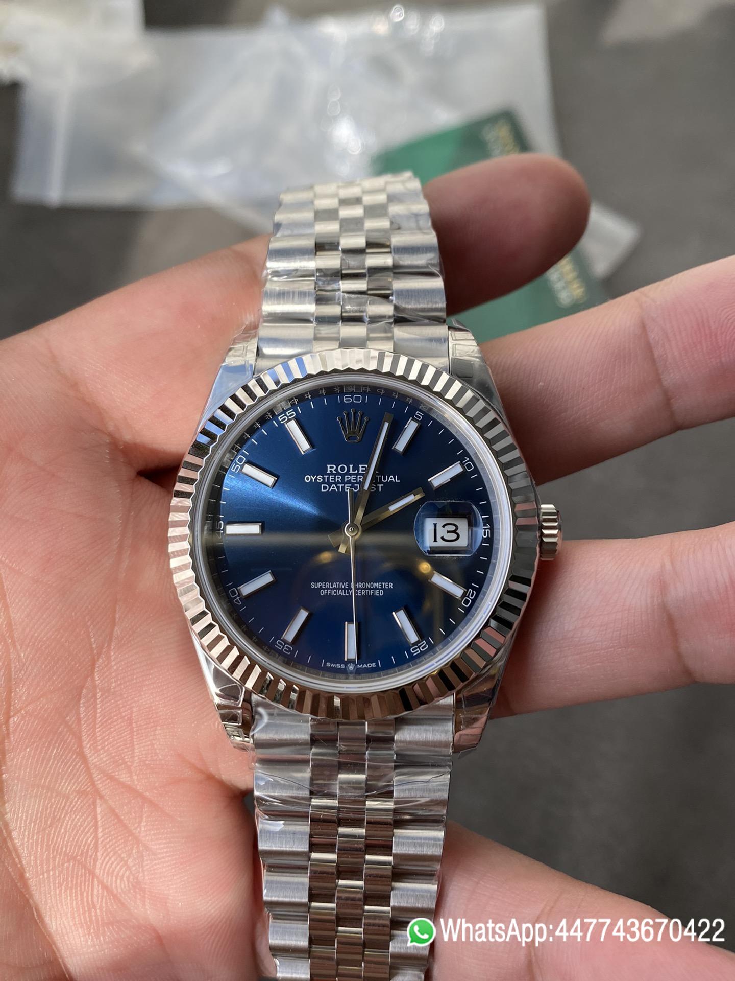 VSF Rolex DateJust 41 126300 0002 Blue Dial on Oyster Bracelet Dandong 3235 Movement 01 1 VSF Rolex DateJust 41 126300 0002 Blue Dial on Oyster Bracelet Dandong 3235 Movement 01 1
