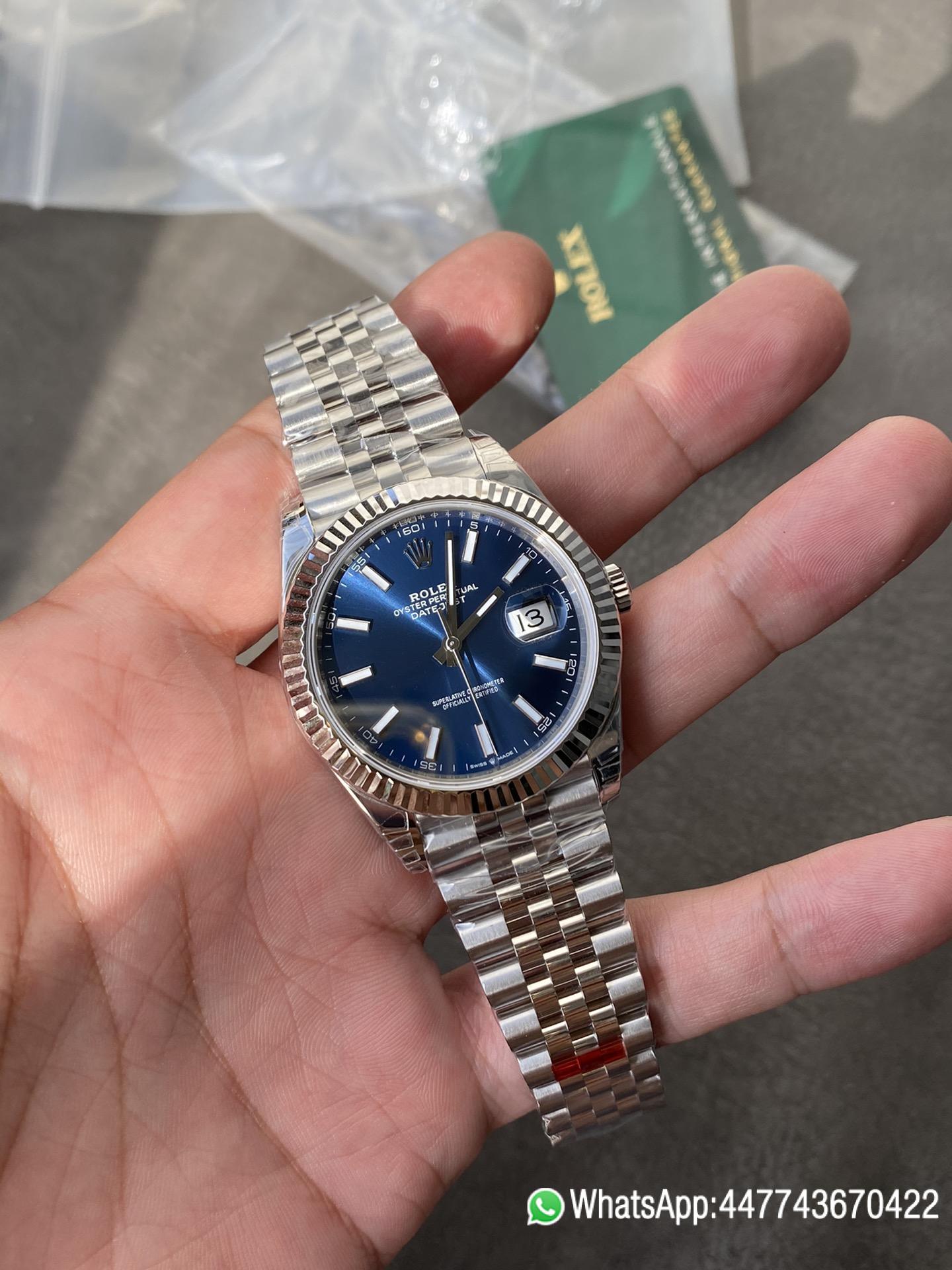 VSF Rolex DateJust 41 126300 0002 Blue Dial on Oyster Bracelet Dandong 3235 Movement 05 VSF Rolex DateJust 41 126300 0002 Blue Dial on Oyster Bracelet Dandong 3235 Movement 05