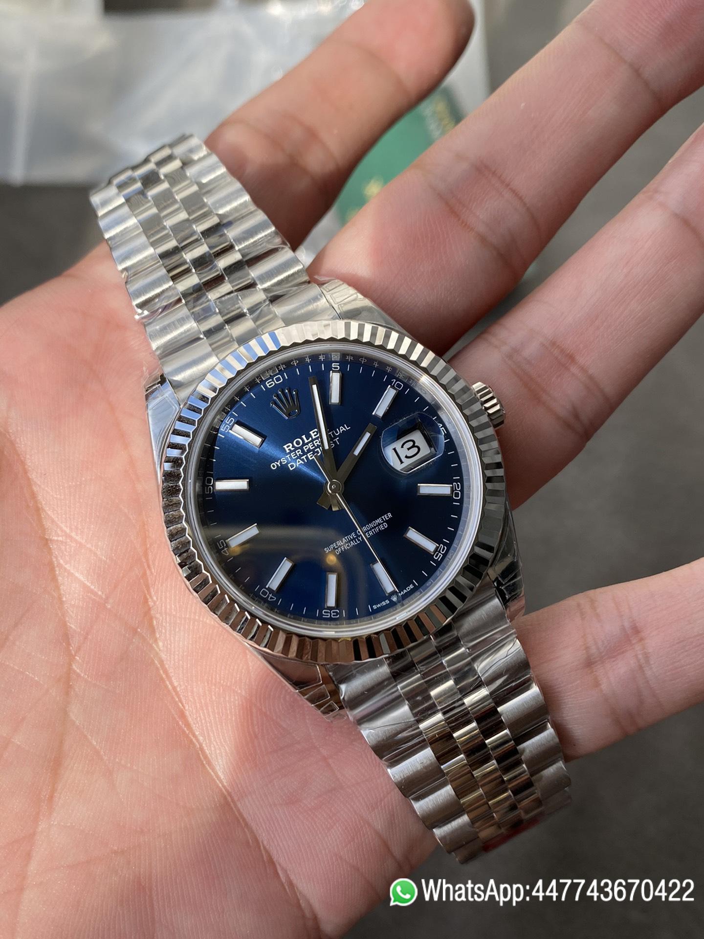 VSF Rolex DateJust 41 126300 0002 Blue Dial on Oyster Bracelet Dandong 3235 Movement 06 VSF Rolex DateJust 41 126300 0002 Blue Dial on Oyster Bracelet Dandong 3235 Movement 06