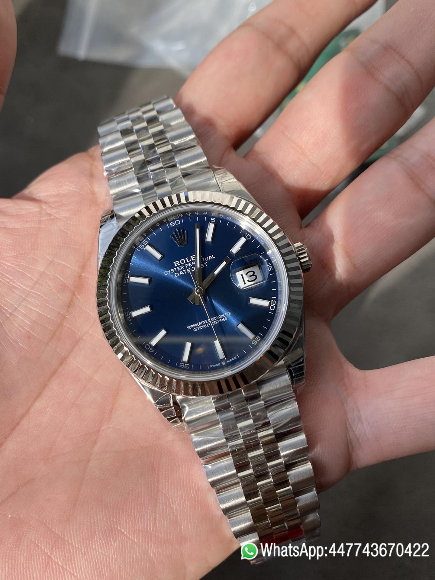 VSF Rolex DateJust 41 126300 0002 Blue Dial on Oyster Bracelet Dandong 3235 Movement 07 VSF Rolex DateJust 41 126300 0002 Blue Dial on Oyster Bracelet Dandong 3235 Movement 07