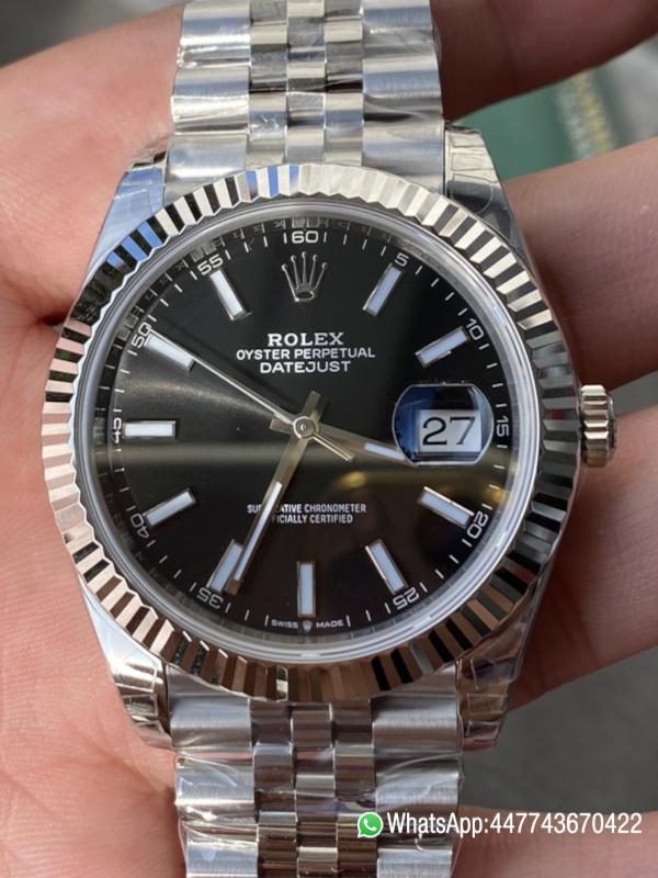 VSF Rolex DateJust 41 126334 0018 Black Dial on Oyster Bracelet Dandong 3235 Movement 010 VSF Rolex DateJust 41 126334 0018 Black Dial on Oyster Bracelet Dandong 3235 Movement 010