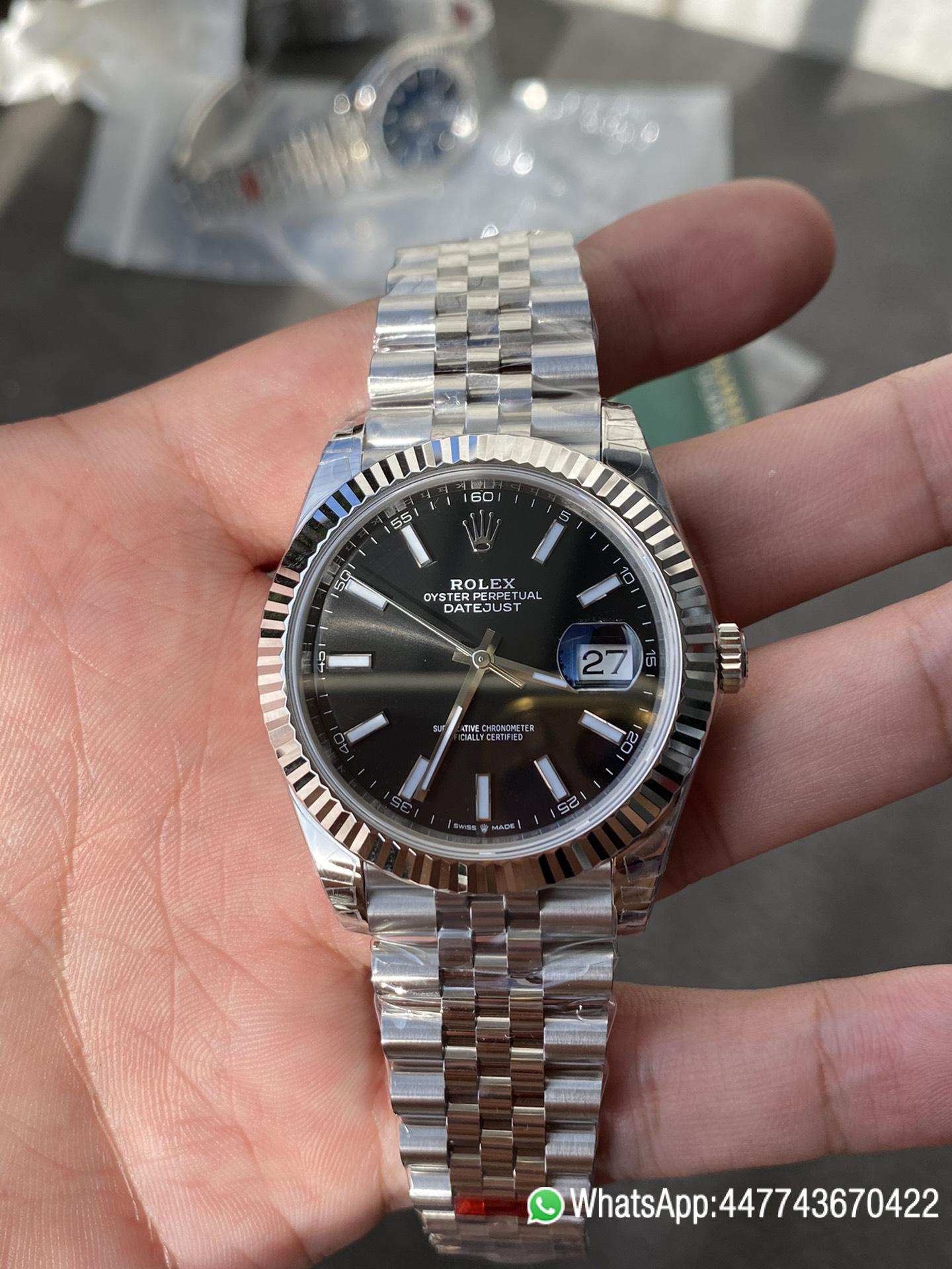 VSF Rolex DateJust 41 126334 0018 Black Dial on Oyster Bracelet Dandong 3235 Movement 02 VSF Rolex DateJust 41 126334 0018 Black Dial on Oyster Bracelet Dandong 3235 Movement 02