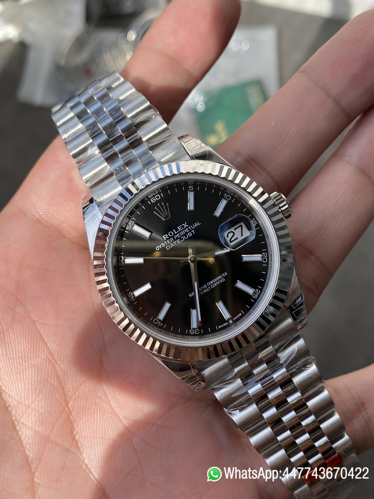 VSF Rolex DateJust 41 126334 0018 Black Dial on Oyster Bracelet Dandong 3235 Movement 03 VSF Rolex DateJust 41 126334 0018 Black Dial on Oyster Bracelet Dandong 3235 Movement 03