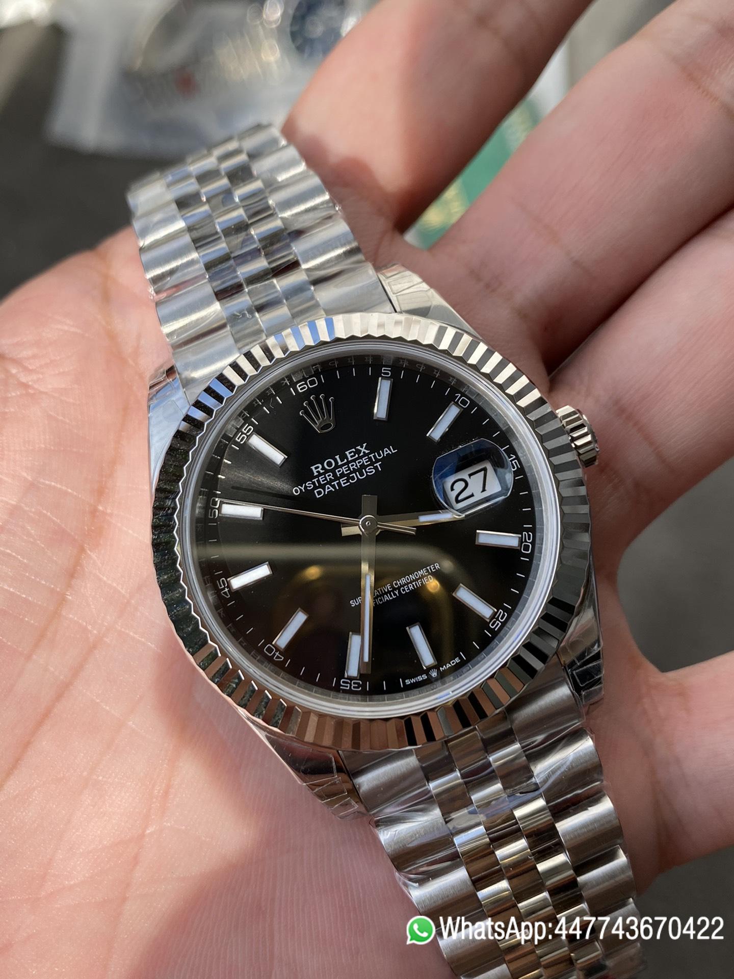 VSF Rolex DateJust 41 126334 0018 Black Dial on Oyster Bracelet Dandong 3235 Movement 04 VSF Rolex DateJust 41 126334 0018 Black Dial on Oyster Bracelet Dandong 3235 Movement 04