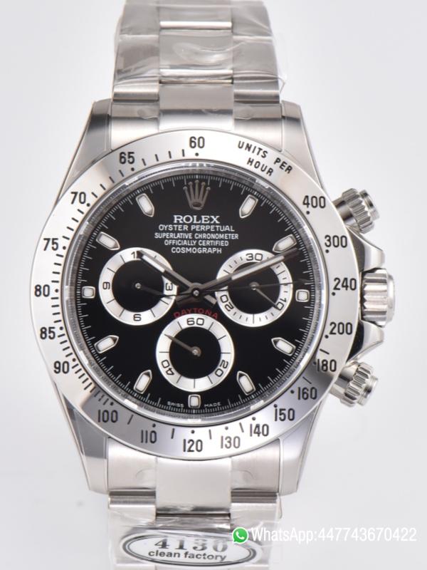 VSF Rolex Daytona 16520 11 Best Edition 904L Steel Case and Bracelet Black Dial Dandong 4130 Movement 0 VSF Rolex Daytona 16520 11 Best Edition 904L Steel Case and Bracelet Black Dial Dandong 4130 Movement 0