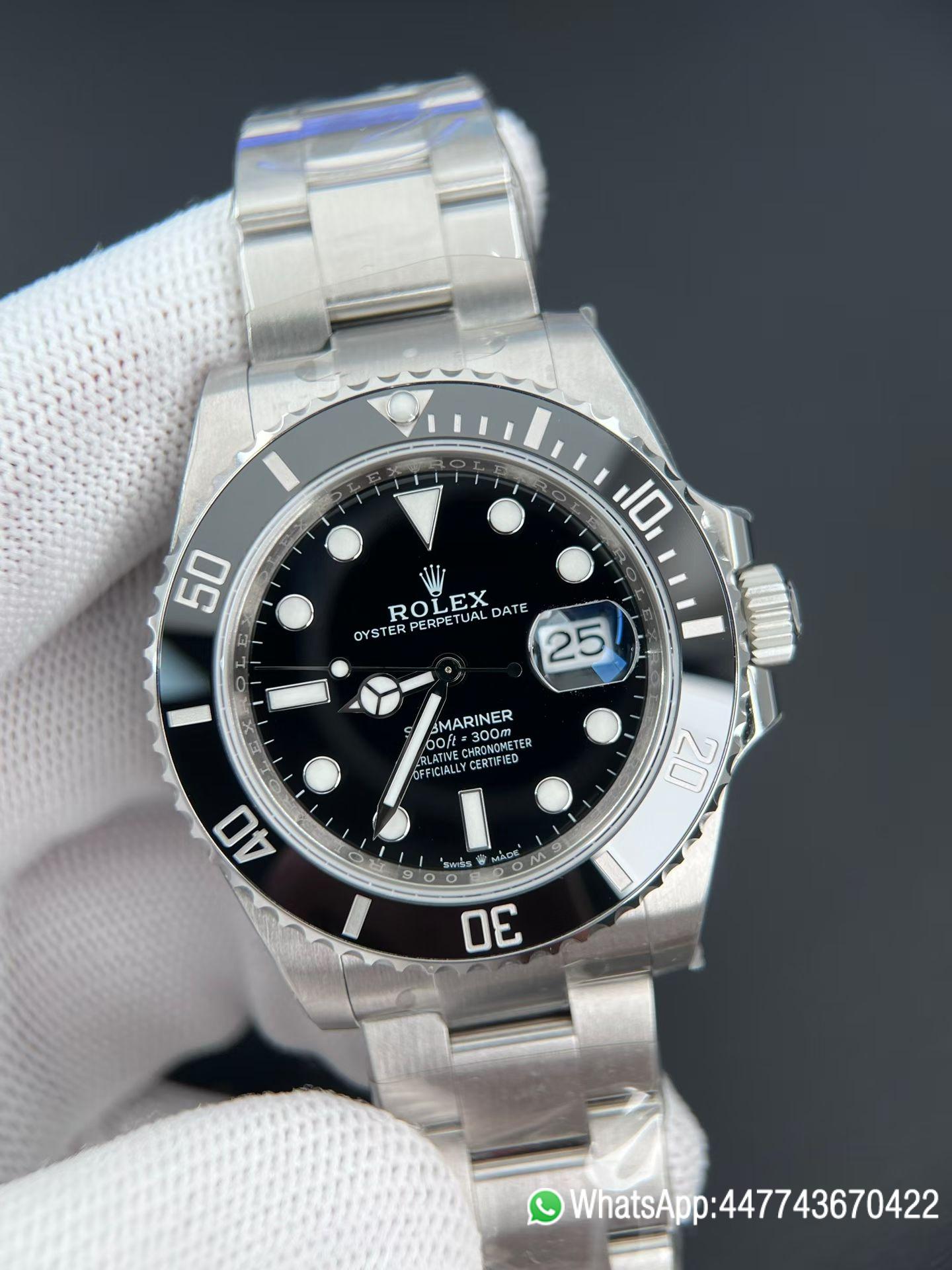 VS Factory Rolex Submariner Date 126610LN 41mm Black Dial Black Ceramic Bezel 904L Steel Case Bracelet VR3235 Movement6
