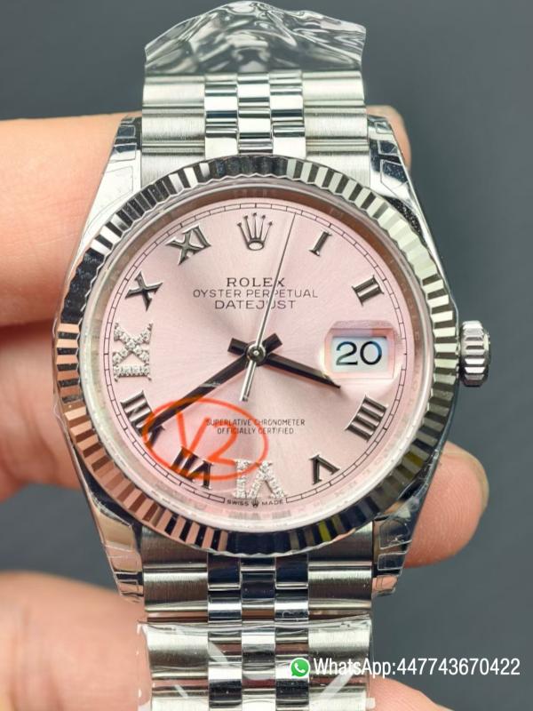 VSF Rolex Datejust 36 V2 Rose gold sunburst Dial 904L Stainless Steel Case and Jubile Bracelet DanDong 3235 Movement Ref m126234 0 VSF Rolex Datejust 36 V2 Rose gold sunburst Dial 904L Stainless Steel Case and Jubile Bracelet DanDong 3235 Movement Ref m126234 0