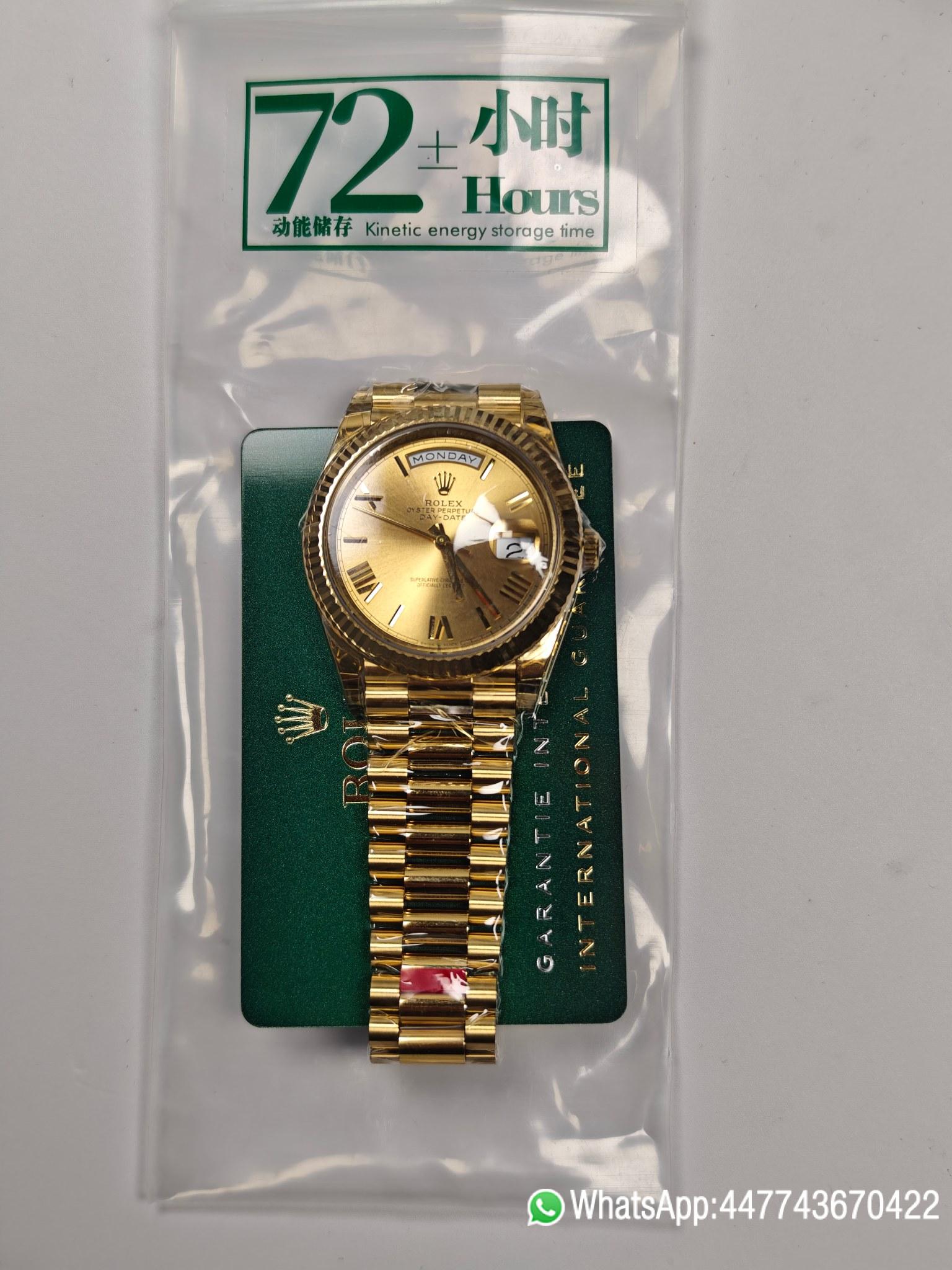 VSF Rolex Day Date 36 128238 Golden sunburst Dial Triangular Groove Bezel Oyster case design and Dandong 3255 Movement 05