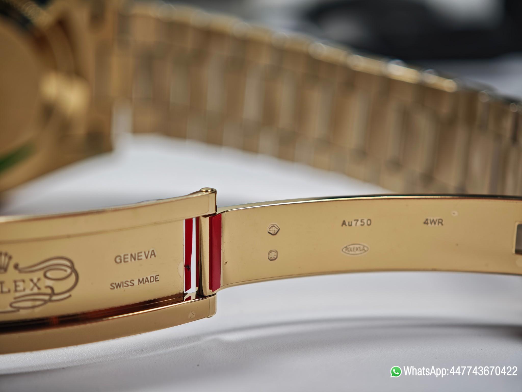VSF Rolex Day Date 36 128238 Golden sunburst Dial Triangular Groove Bezel Oyster case design and Dandong 3255 Movement 07 VSF Rolex Day Date 36 128238 Golden sunburst Dial Triangular Groove Bezel Oyster case design and Dandong 3255 Movement 07