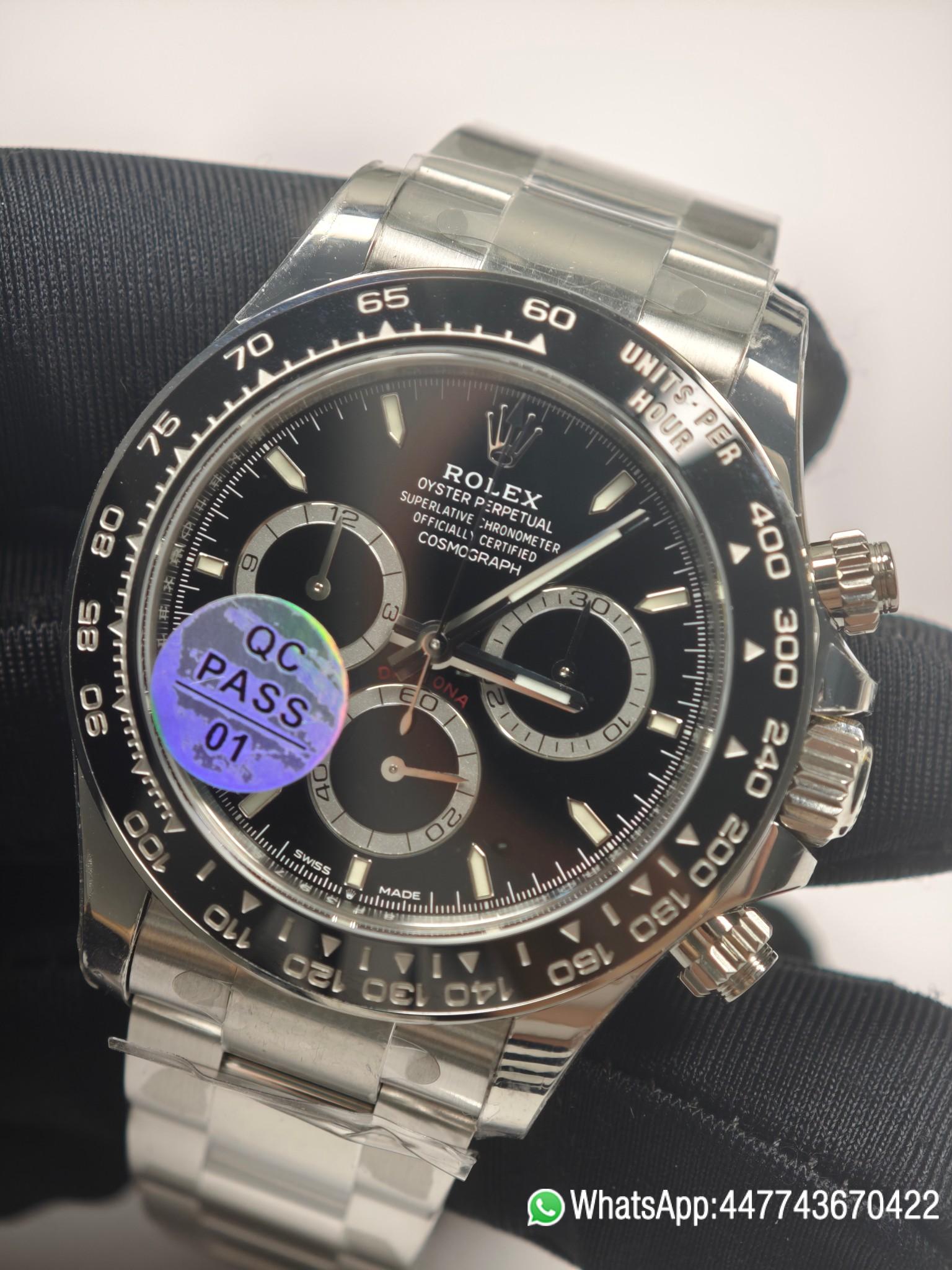 VSF Rolex Daytona Black 116500LN Black Dial Black Ceramic Bezel 904L Steel DanDong 4130 Movement 04 VSF Rolex Daytona Black 116500LN Black Dial Black Ceramic Bezel 904L Steel DanDong 4130 Movement 04