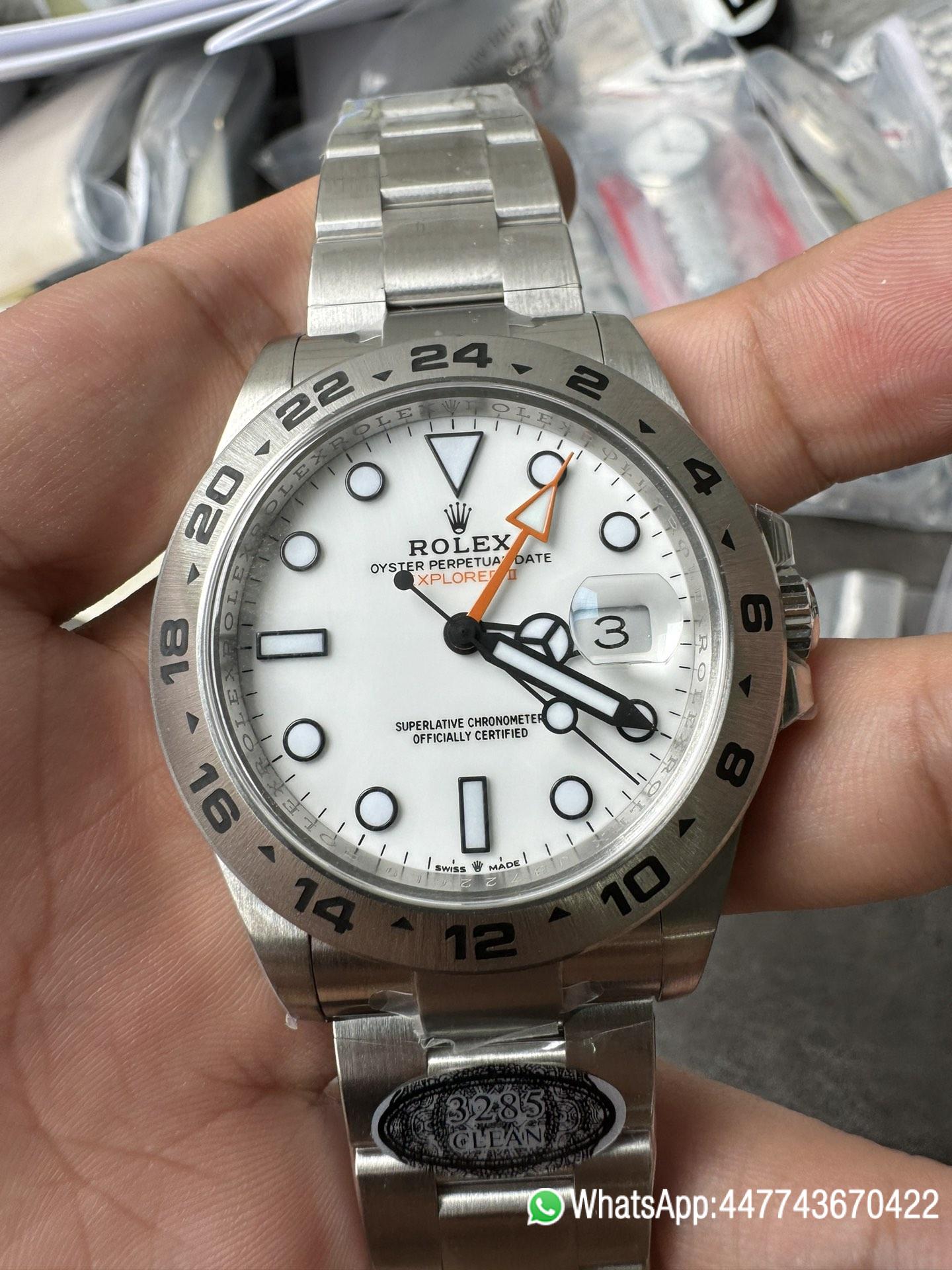 VSF Rolex Explorer II 226570 42mm White Dial Oystersteel Oyster Bracelet Dandong 3285 Movement 01 VSF Rolex Explorer II 226570 42mm White Dial Oystersteel Oyster Bracelet Dandong 3285 Movement 01