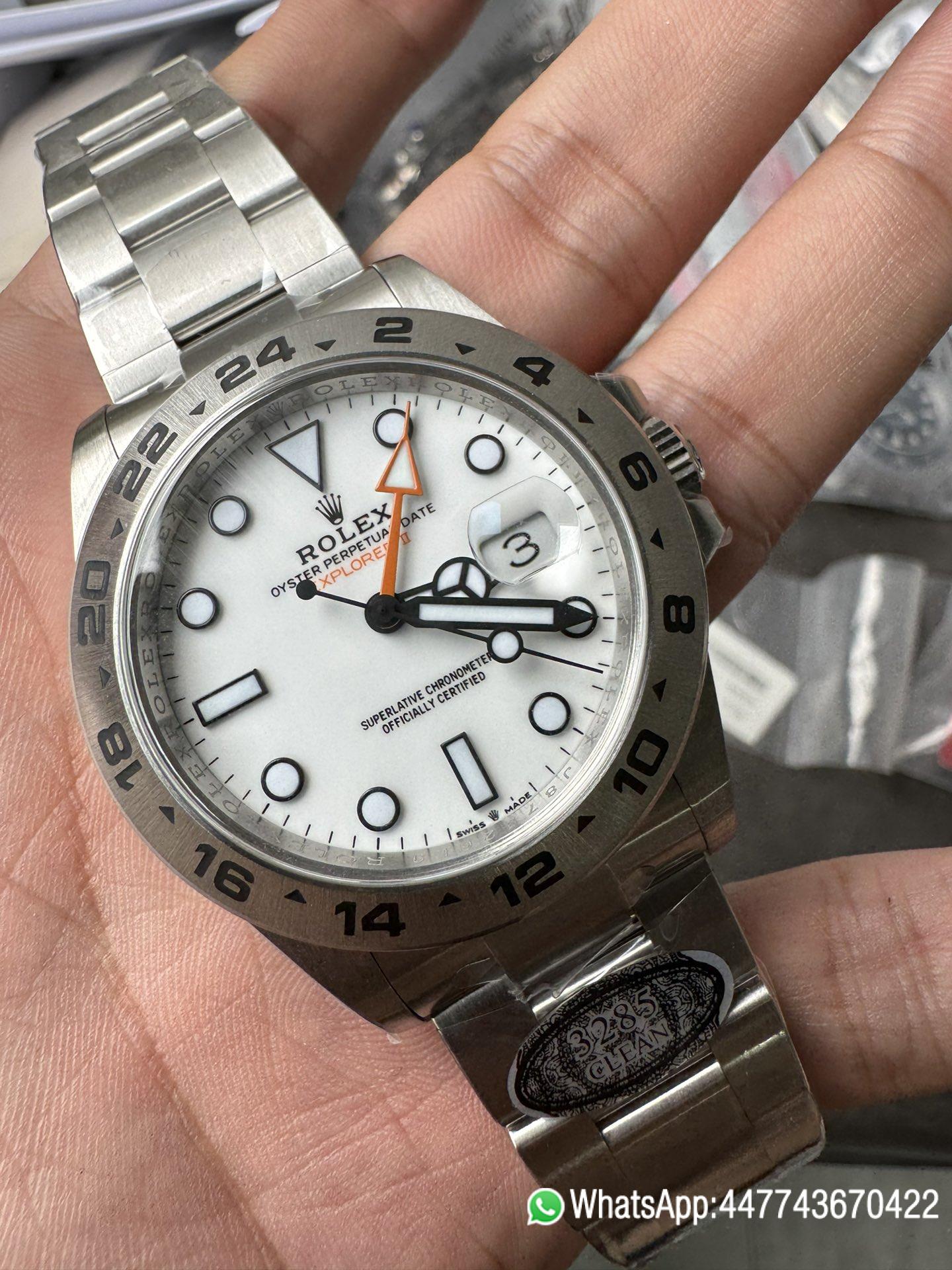 VSF Rolex Explorer II 226570 42mm White Dial Oystersteel Oyster Bracelet Dandong 3285 Movement 02 VSF Rolex Explorer II 226570 42mm White Dial Oystersteel Oyster Bracelet Dandong 3285 Movement 02