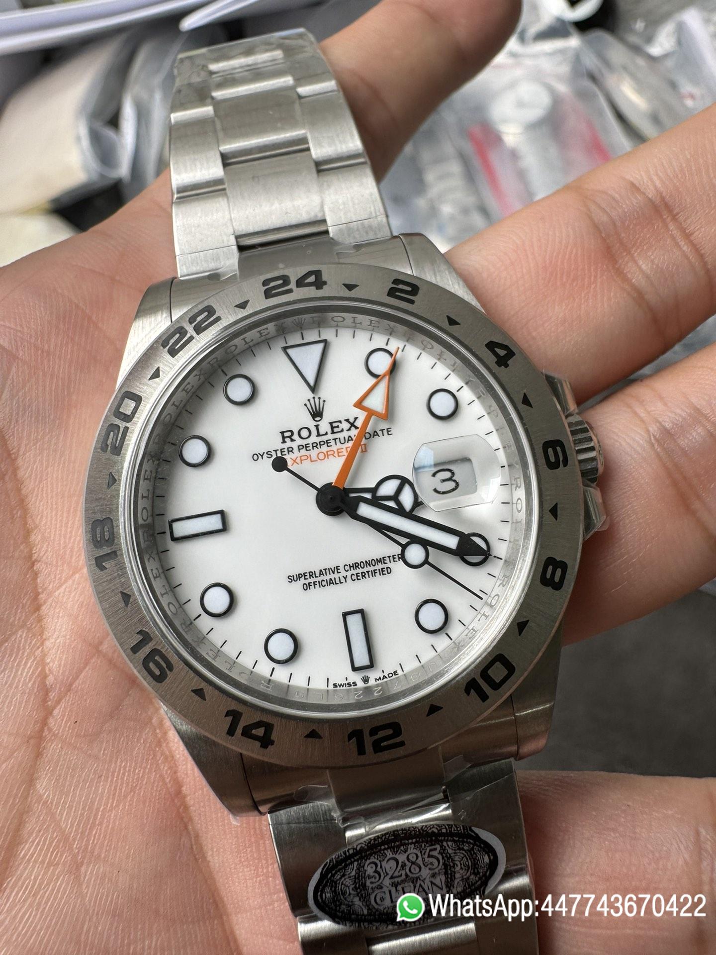 VSF Rolex Explorer II 226570 42mm White Dial Oystersteel Oyster Bracelet Dandong 3285 Movement 03