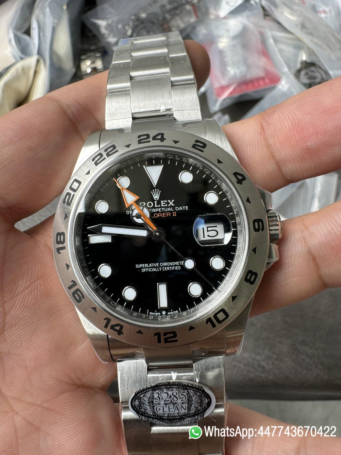 VSF Rolex Explorer II 226570 42mm Black Dial Oystersteel Oyster Bracelet Dandong 3285 Movement 02 VSF Rolex Explorer II 226570 42mm Black Dial Oystersteel Oyster Bracelet Dandong 3285 Movement 02