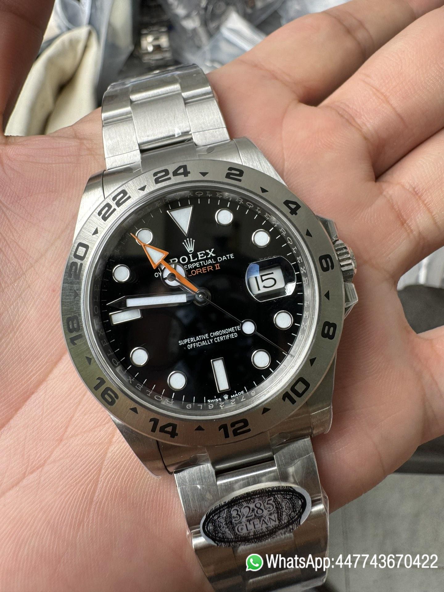 VSF Rolex Explorer II 226570 42mm Black Dial Oystersteel Oyster Bracelet Dandong 3285 Movement 04 VSF Rolex Explorer II 226570 42mm Black Dial Oystersteel Oyster Bracelet Dandong 3285 Movement 04